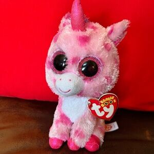 Ty beanie boos sugar the dog pink white purple 2015 original tags attached